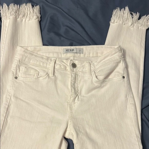 Just Black White Skinny Jeans High-Waisted Stretch NEW - Picture 2 of 3